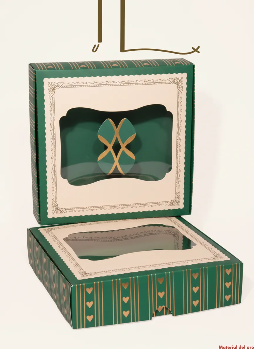 Estuche verde para joyería con interior personalizado